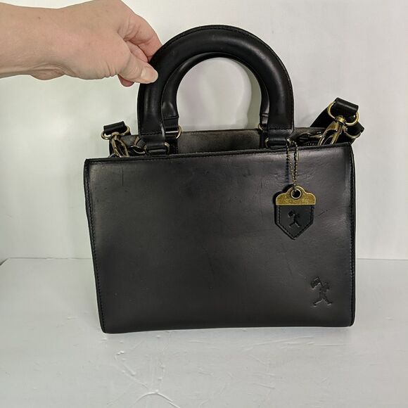 Baseballism Glove Black Leather Purse Shoulder Bag Satchel Structured Luggage - Picture 9 of 13